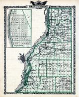 Henderson County Map, Oquawka, Illinois State Atlas 1876